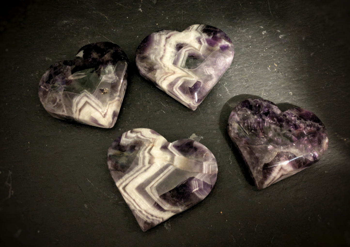 Amethyst Chevron Heart