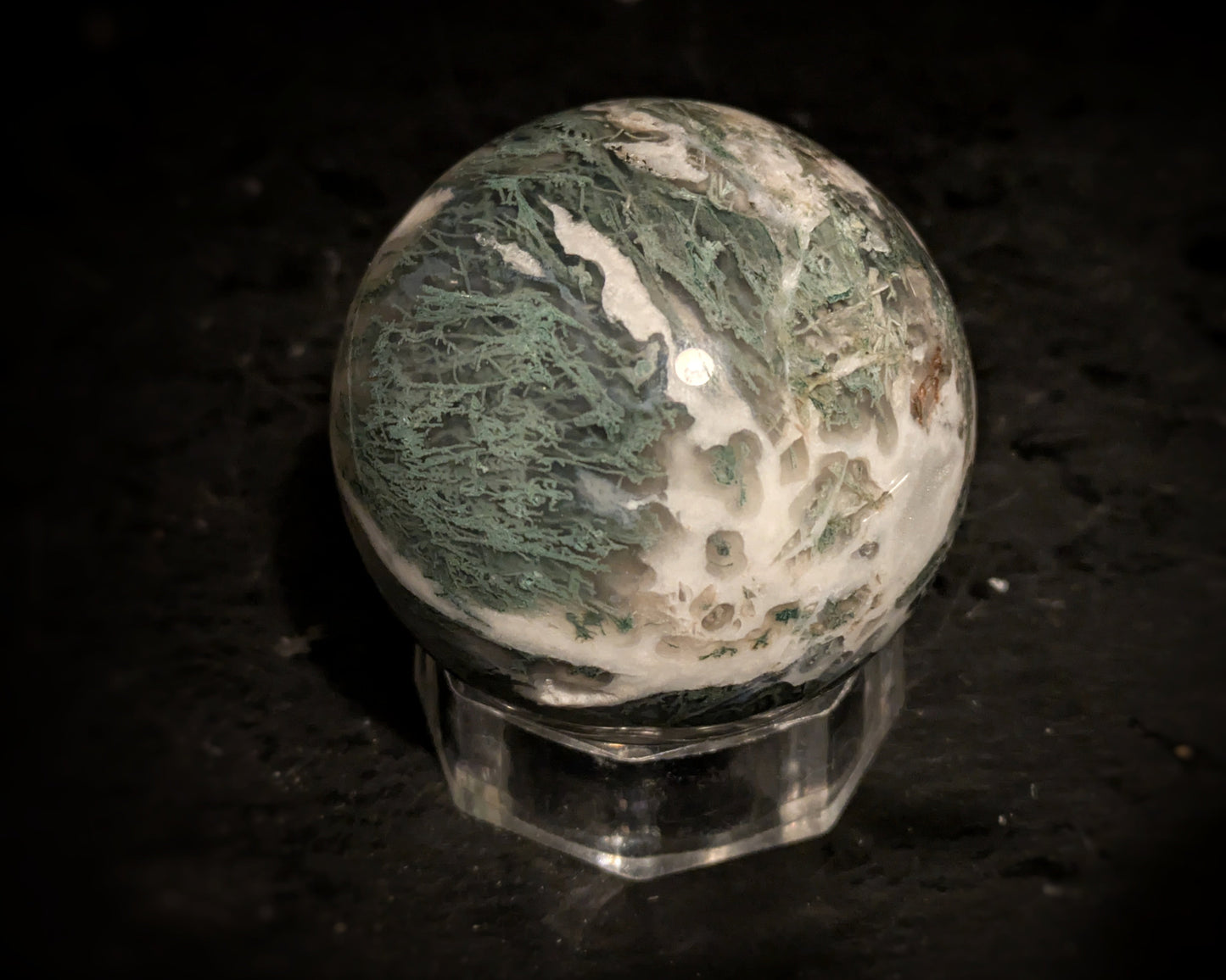 Moss Agate  Sphere