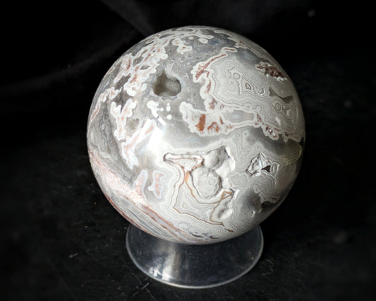 Mexican White Agate Sphere 1