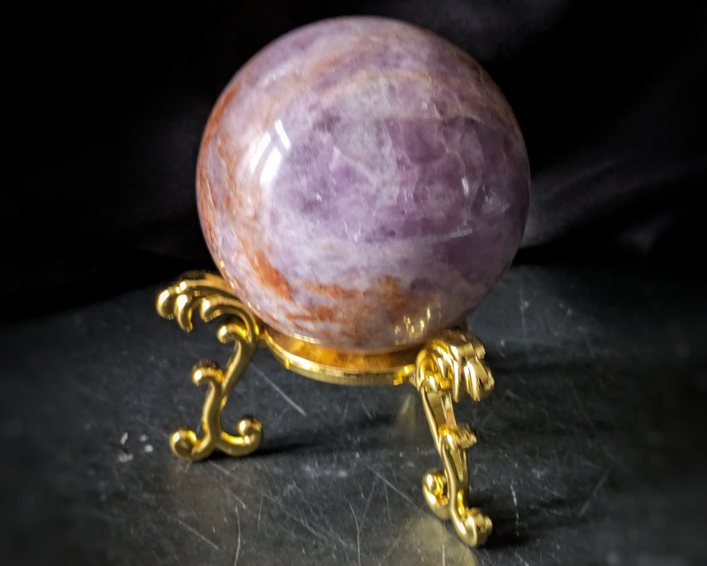 Amethyst With Agate Sphere 4