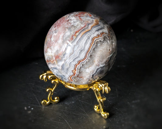 Amethyst With Agate Sphere 5