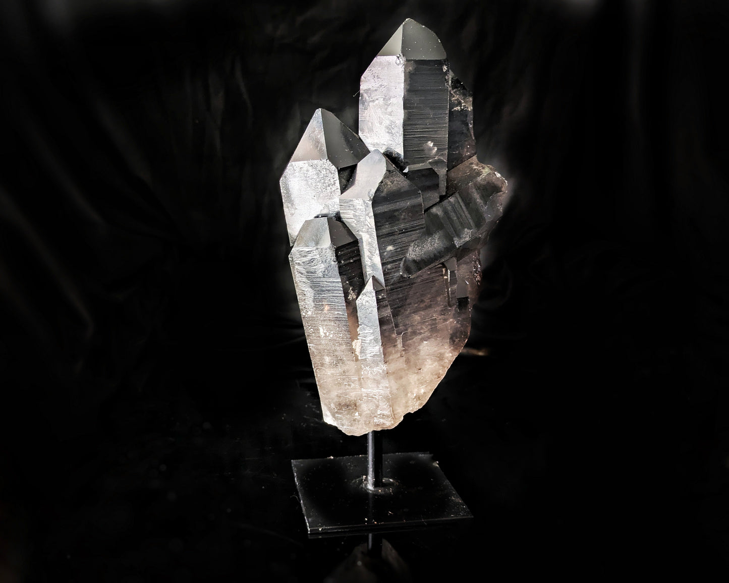 Smoke Quartz Specimen On Stand 1