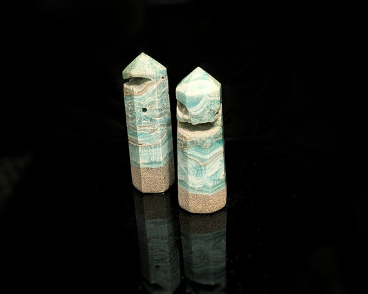 Aragonite Round Base Obelisk 1