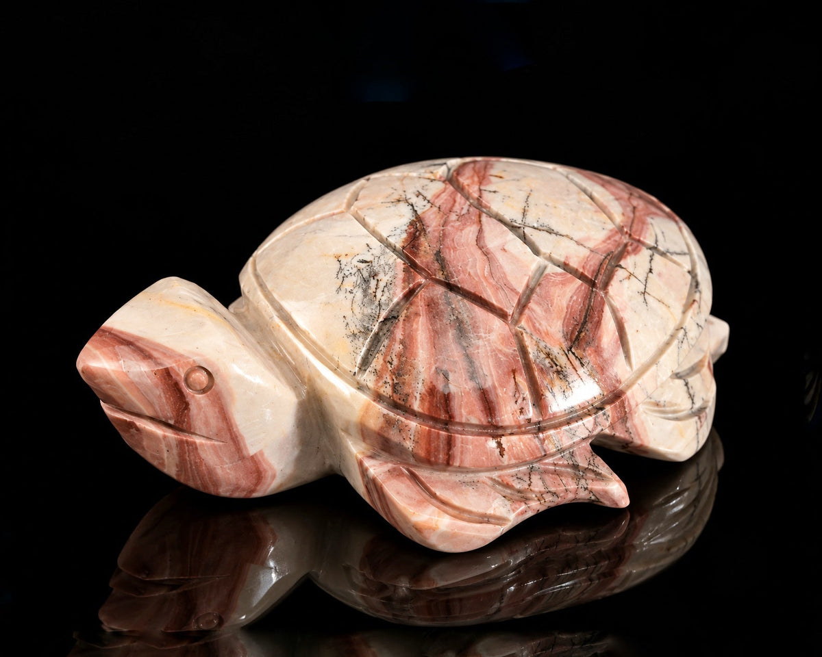 Picture Jasper Turtle Carving 1