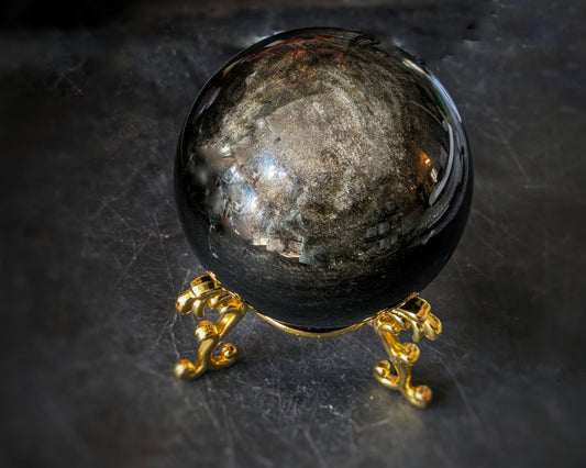 Gold Sheen Obsidian Sphere