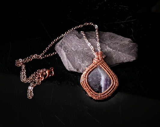 Amethyst Copper Pendant 16