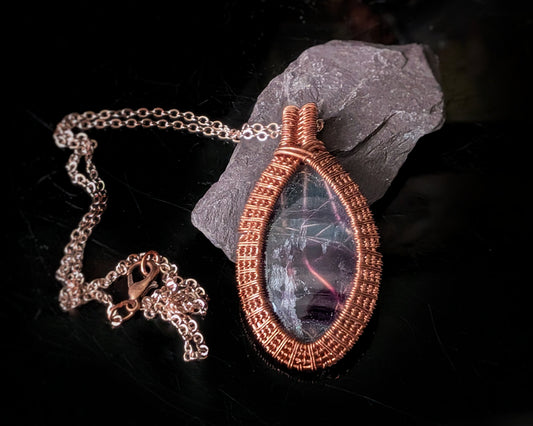 Fluorite Copper Pendant 14