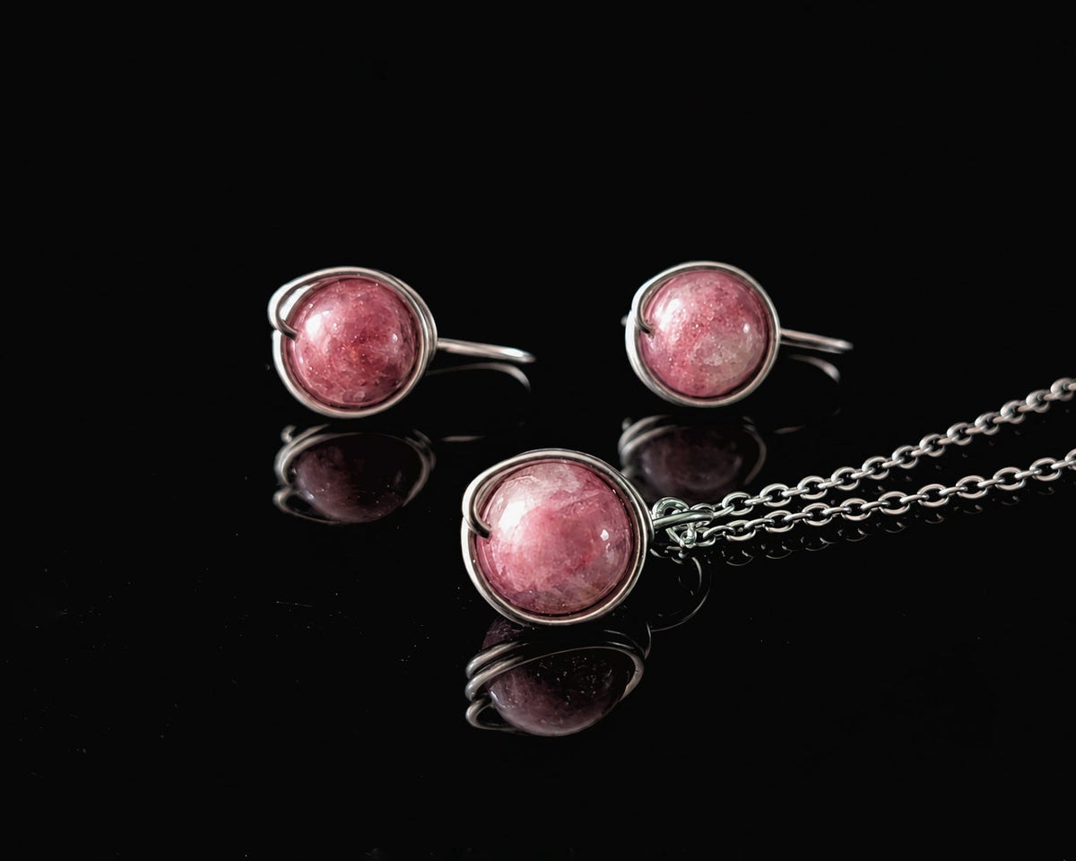 Pink Tourmaline Jewellery Set 11