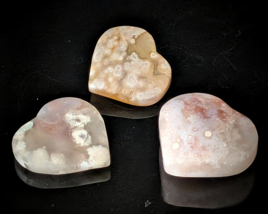 Flower Agate  heart