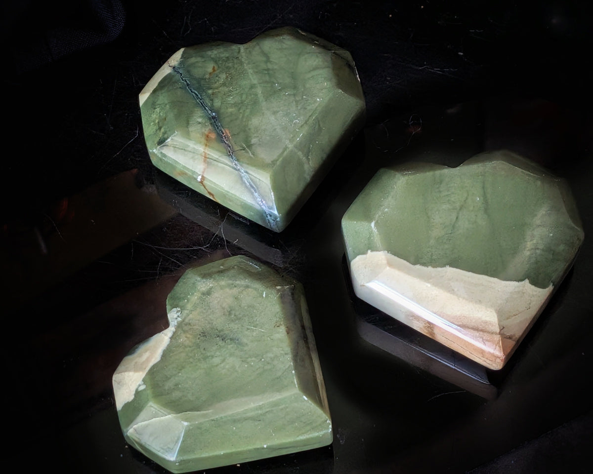 Green Serpentine Heart