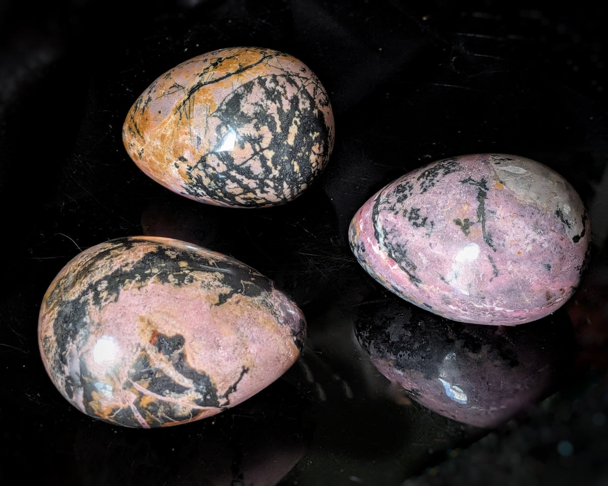 Rhodonite Egg Carving 1