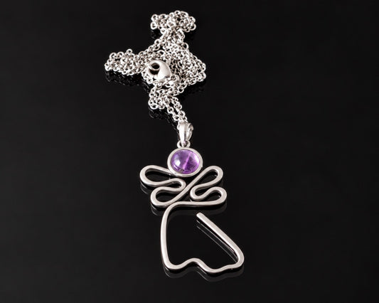 Amethyst Angel Pendant 41 handmade by Bohemian Lace Boutique