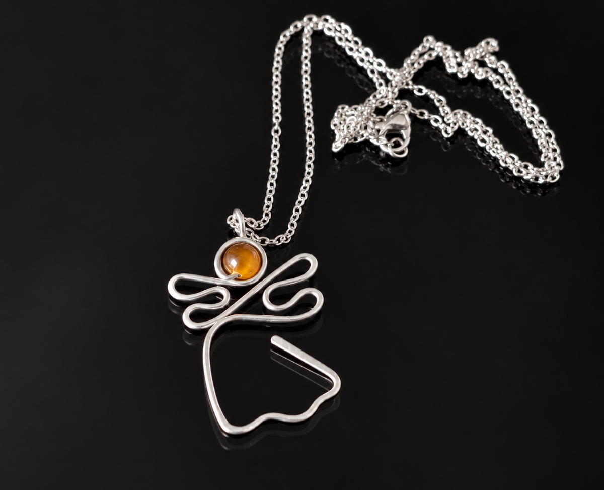 Tiger's Eye Angel Pendant 38