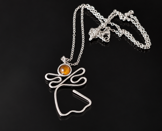 Tiger's Eye Angel Pendant 38