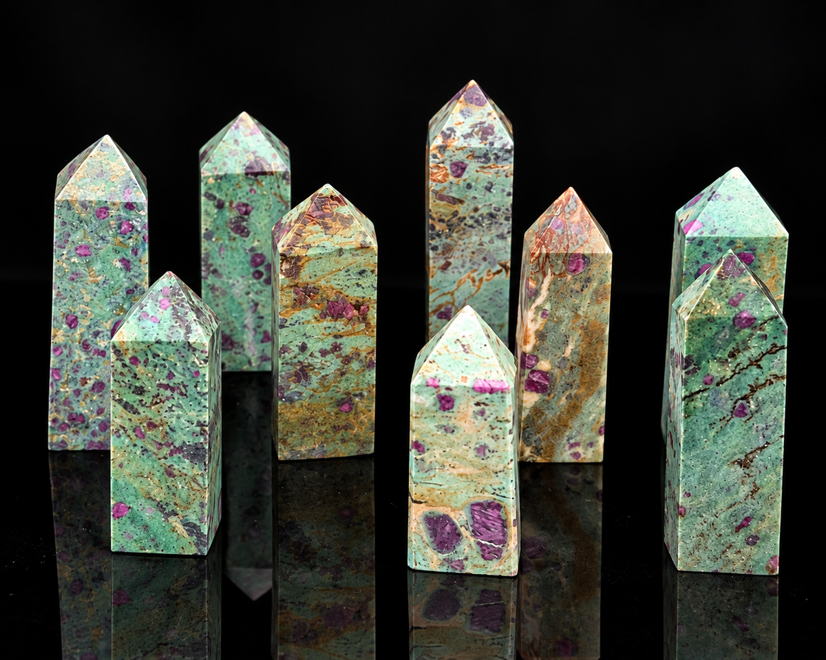 Ruby in Fuchsite Obelisk
