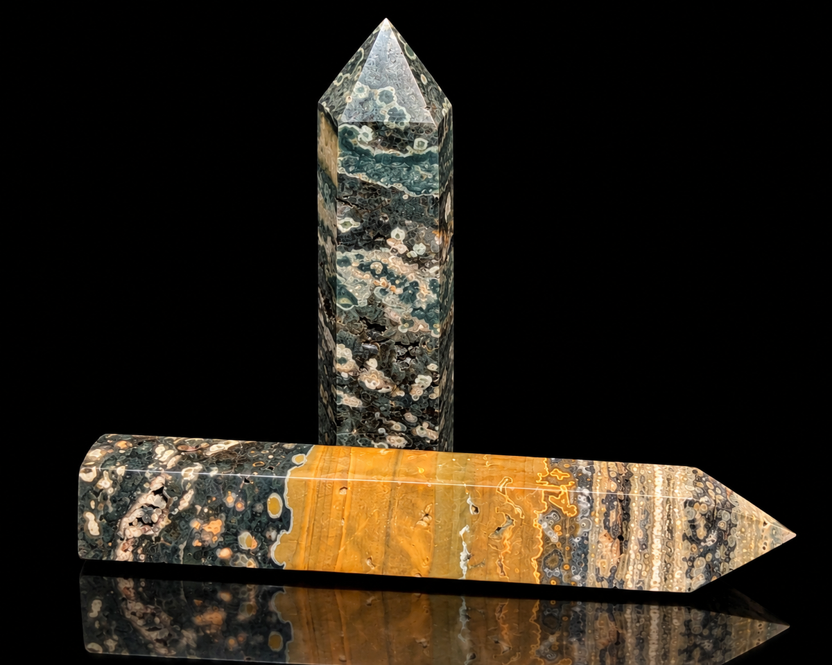 Ocean Jasper Obelisk 6 - handpicked by Bohemian Lace Boutique