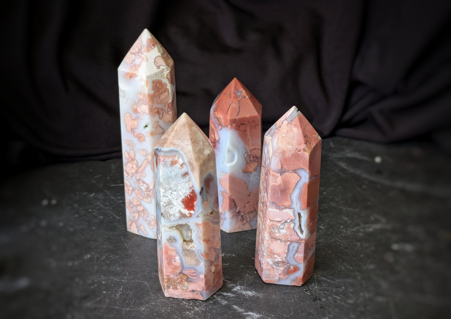 Pink Agate Obelisk 1