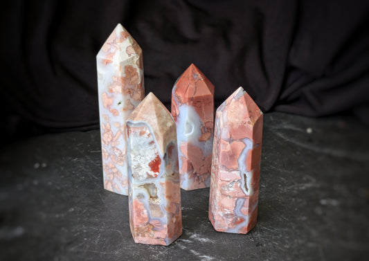 Pink Agate Obelisk 1