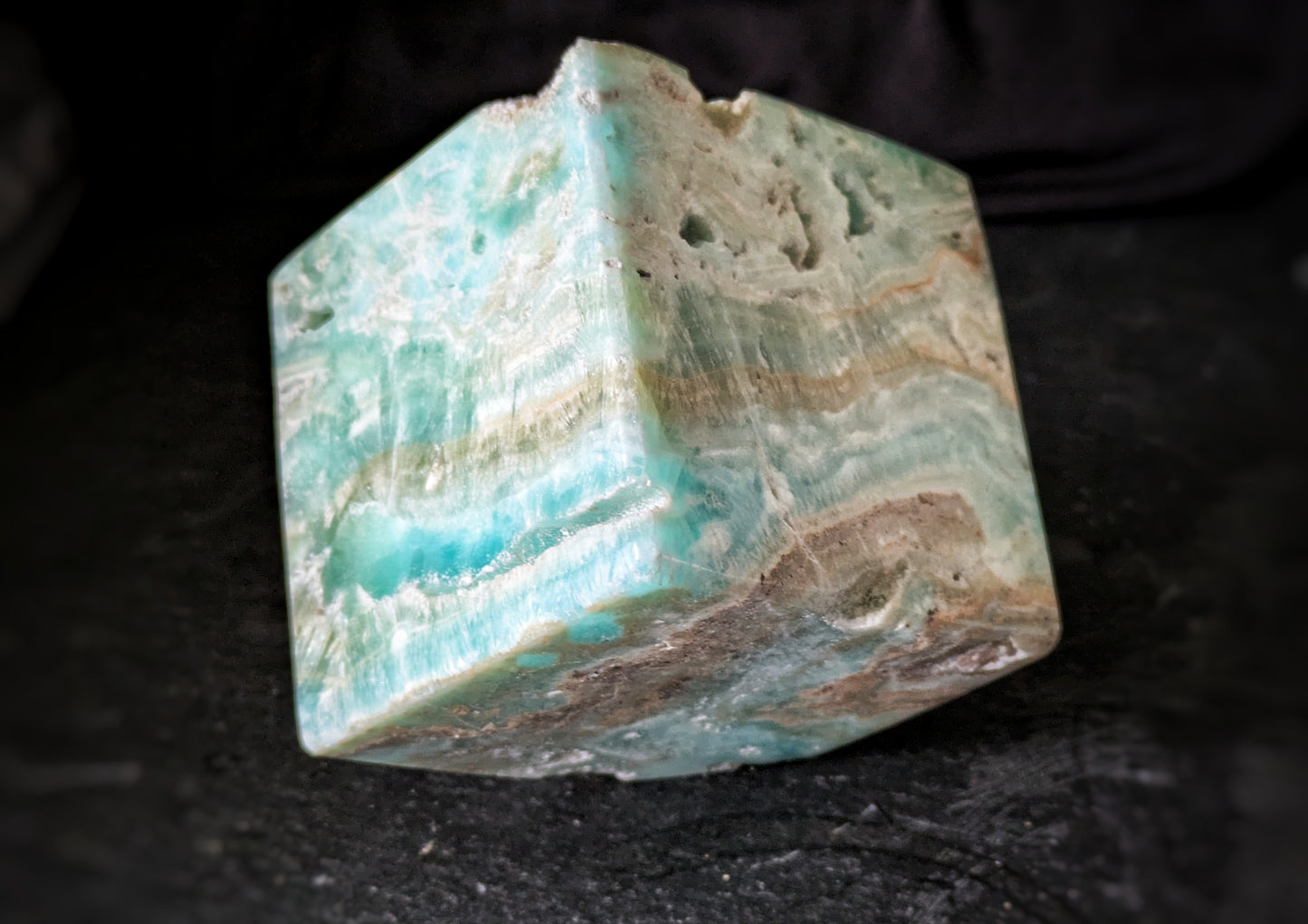 Blue Aragonite Cube 3