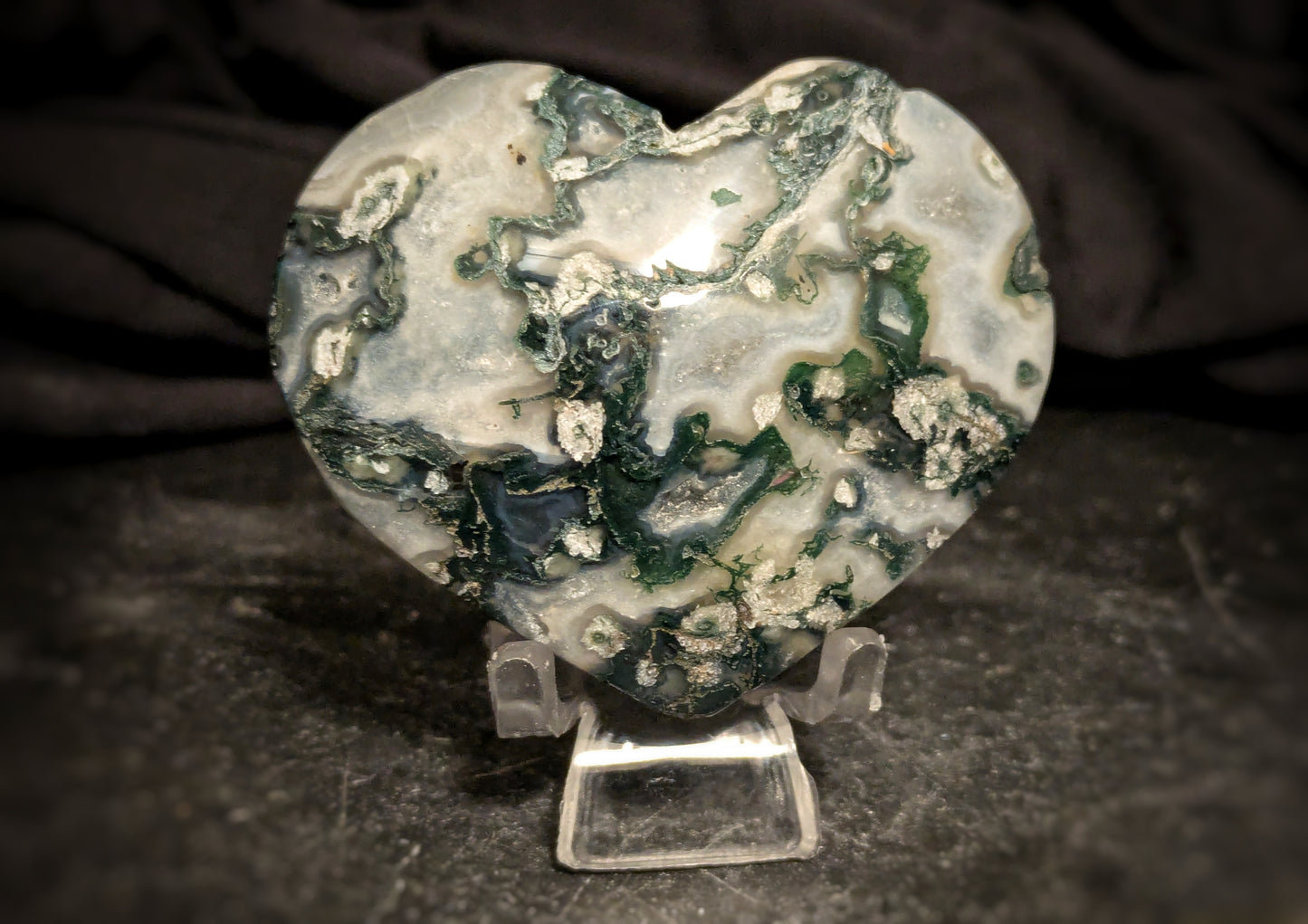 Moss Agate Heart