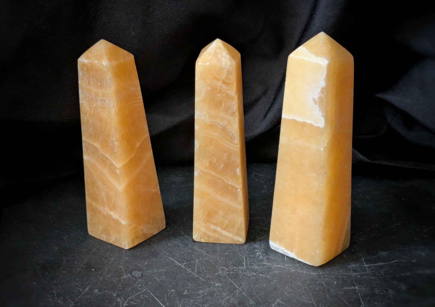 Orange Calcite Obelisk 3
