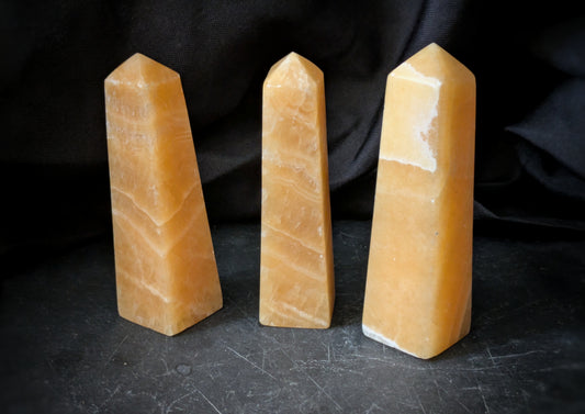 Orange Calcite Obelisk 3