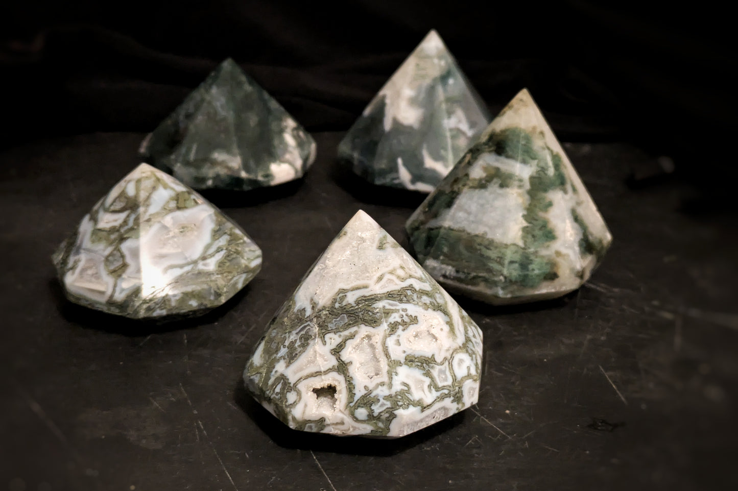 Moss Agate Obelisk 2