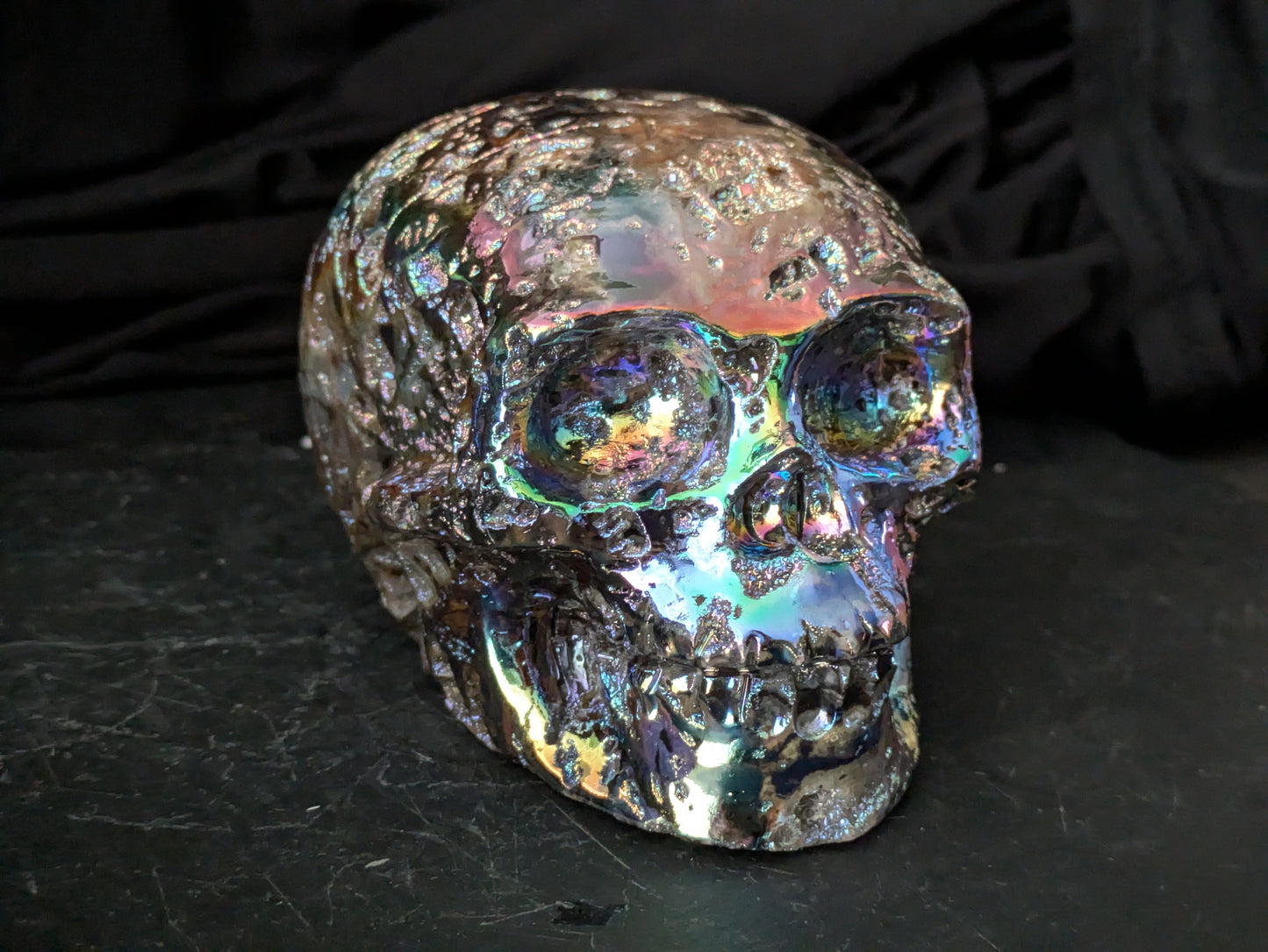Aura Sphalerite Skull Carving 2