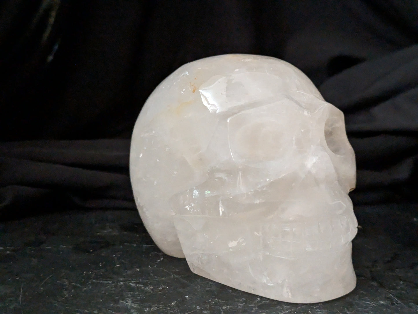 Clear Quartz Skull Carving
