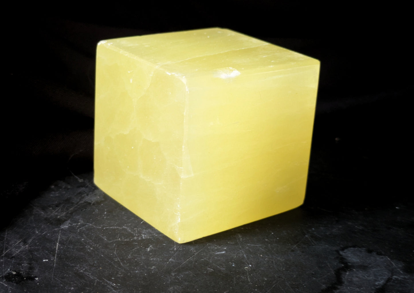 Lemon Calcite Cube