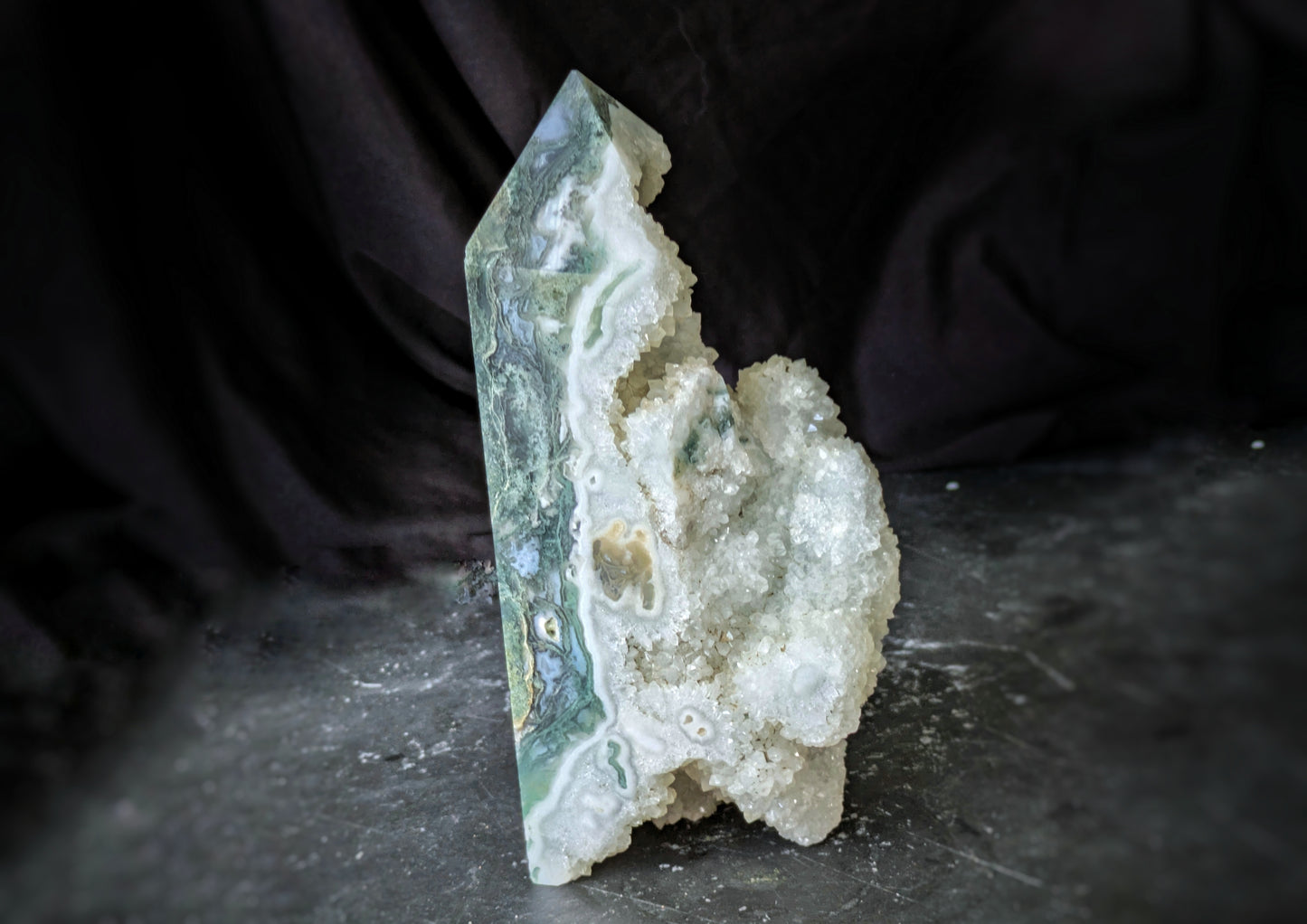 Moss Agate Obelisk 16
