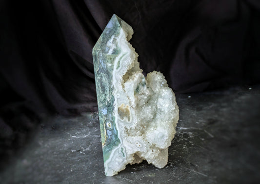 Moss Agate Obelisk 16