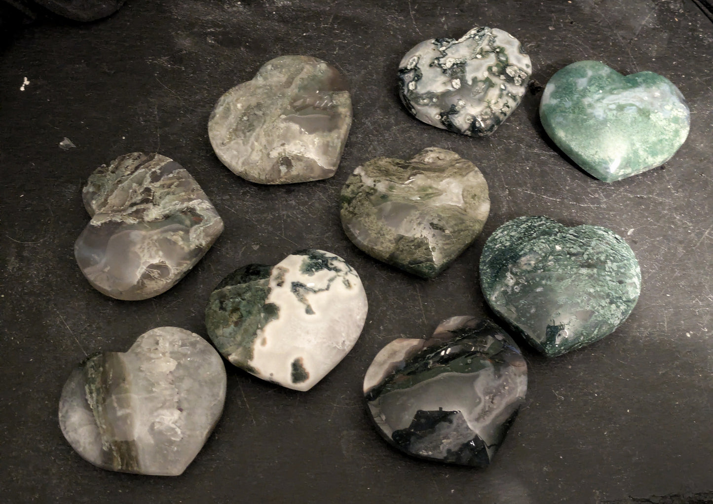 Moss Agate Heart