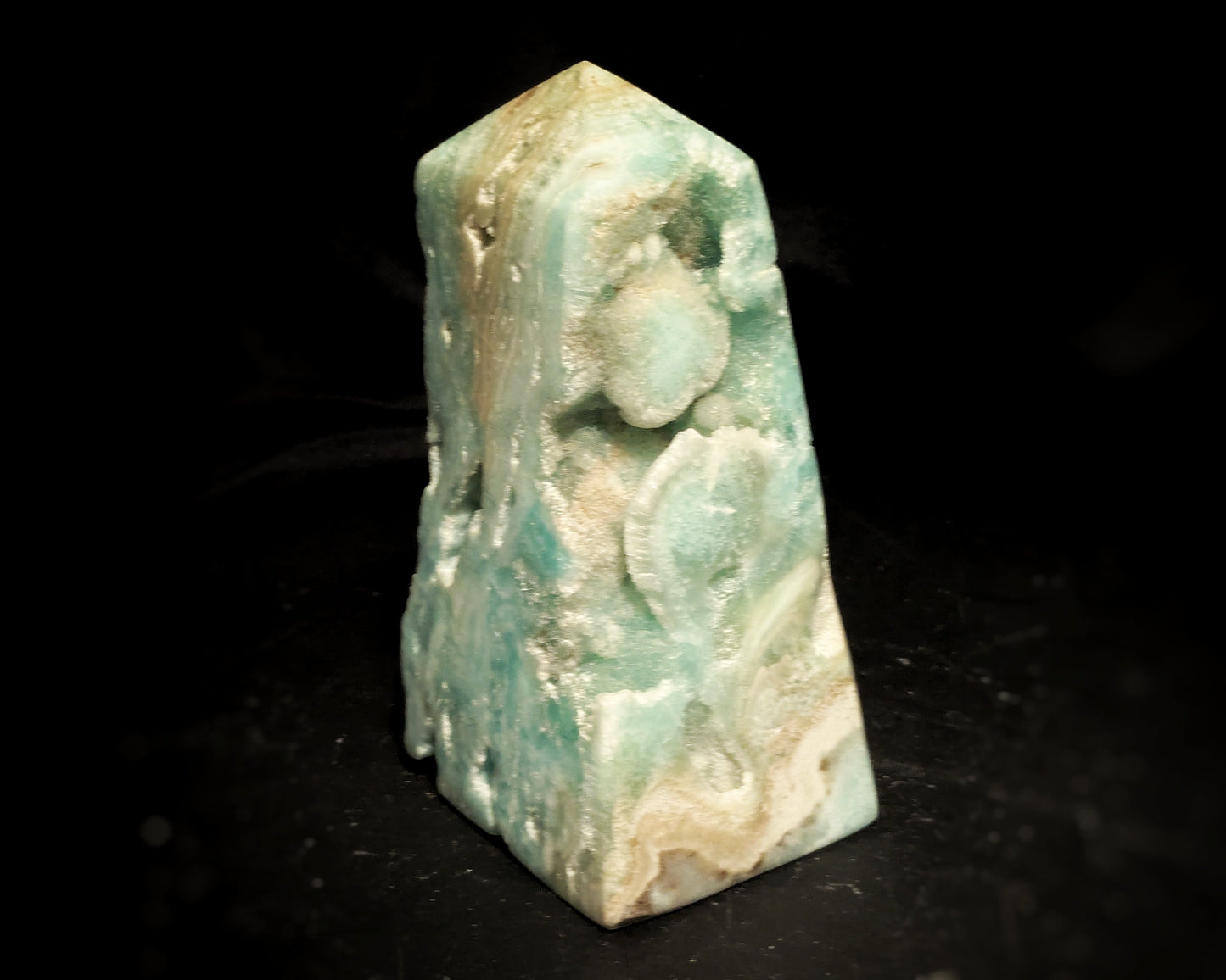 Blue Aragonite Drusy Obelisk 4