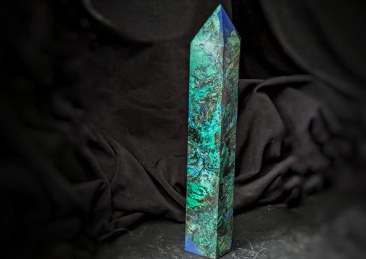 Chrysocolla With Azurite Obelisk 2