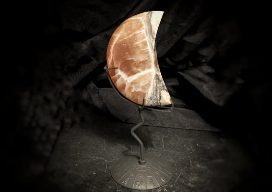 Honey Calcite Moon 2