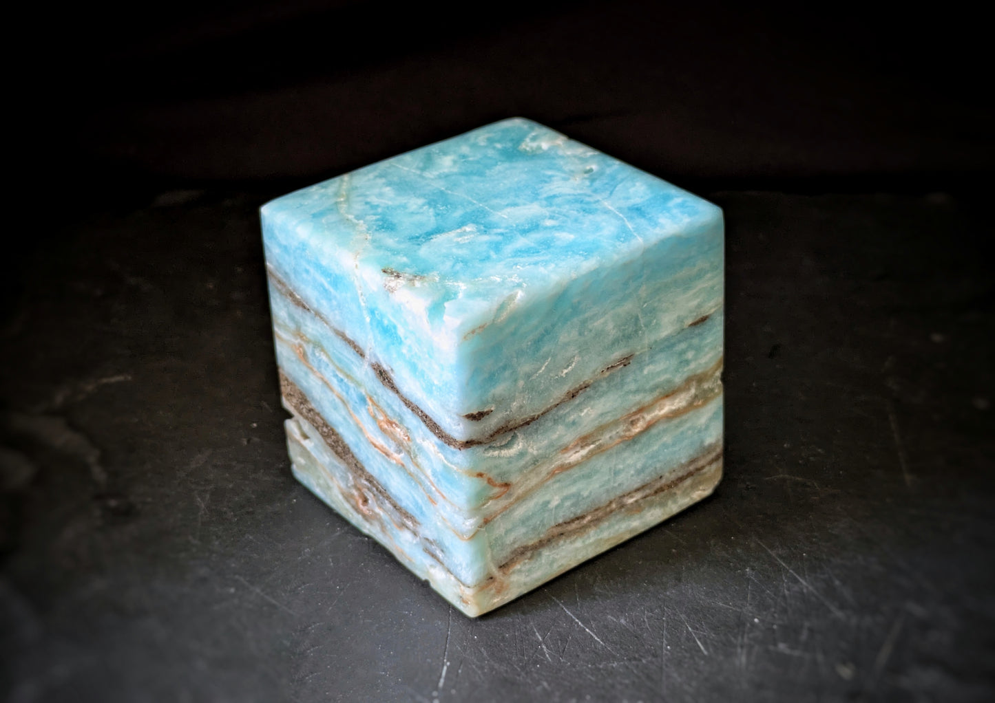 Blue Aragonite Cube 2