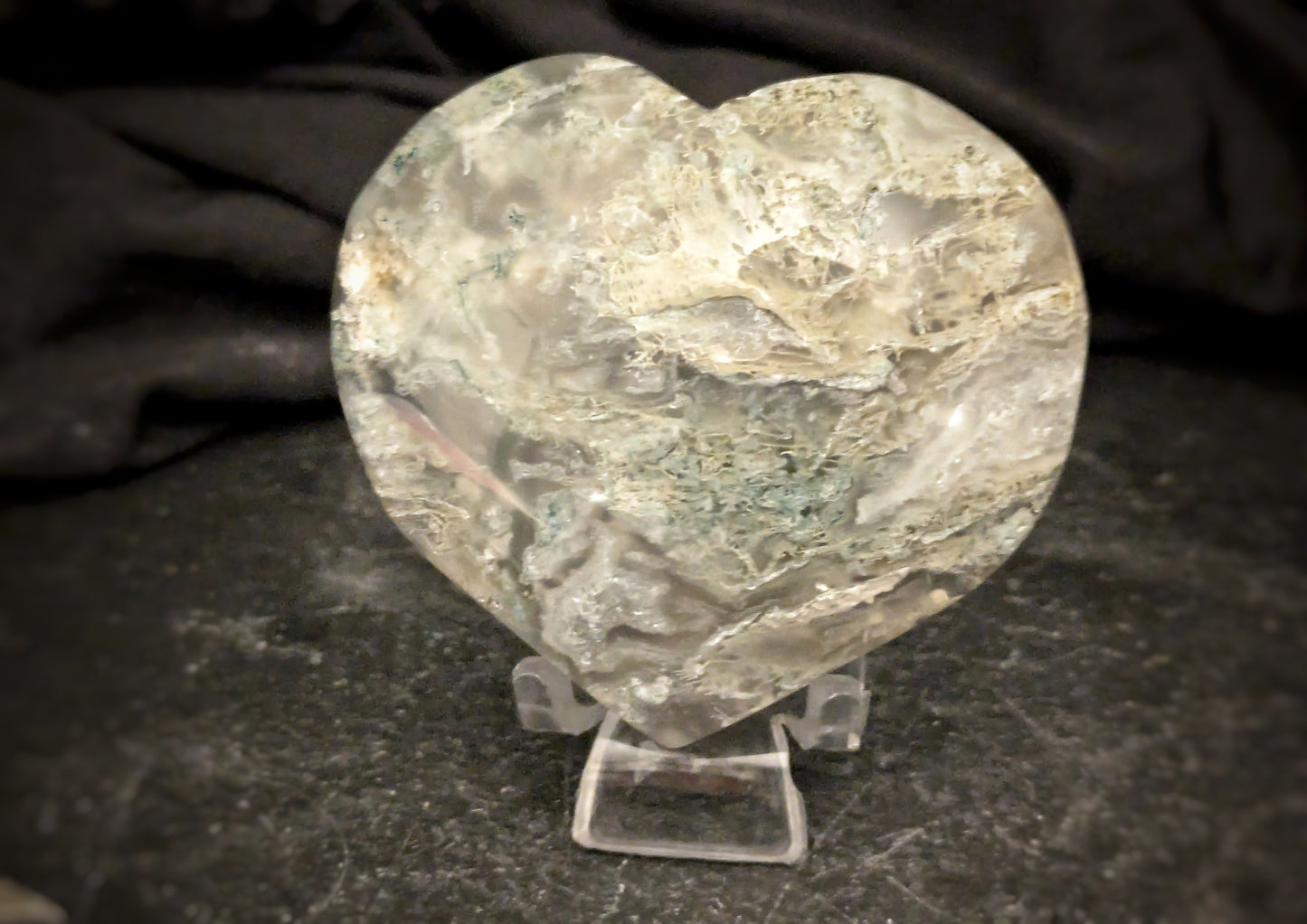 Moss Agate Heart