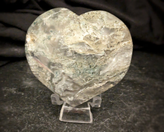 Moss Agate Heart