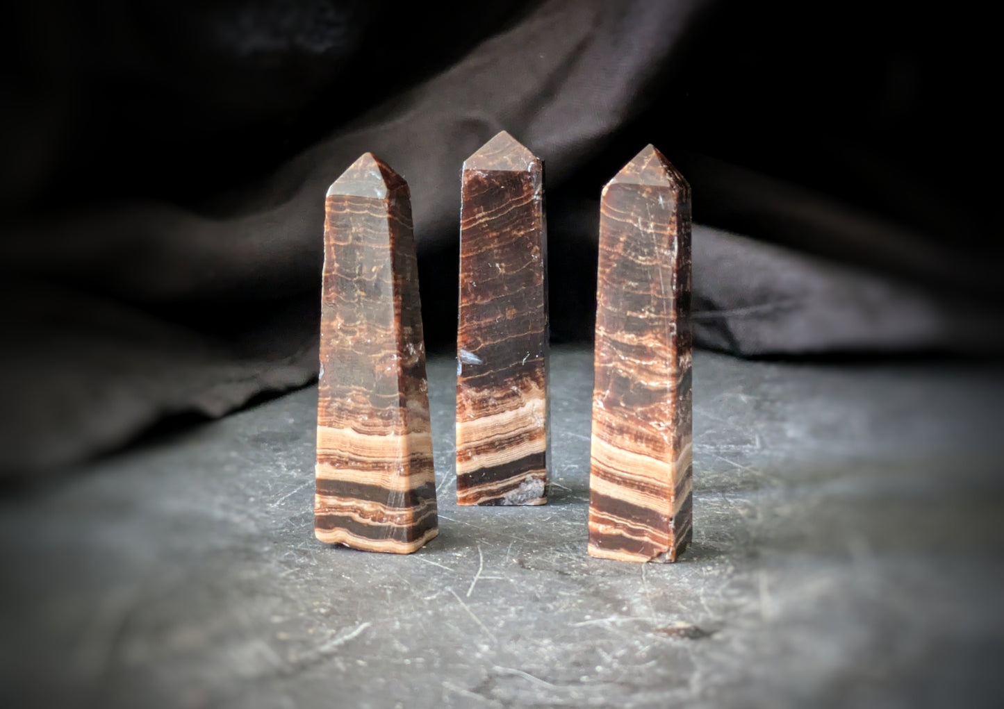 Chocolate Calcite Mini Obelisk