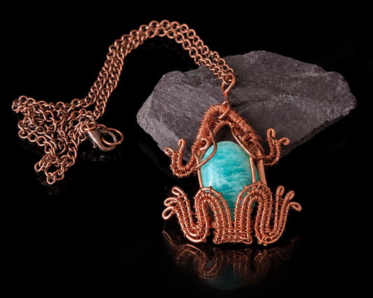 Amazonite Copper Pendant 21