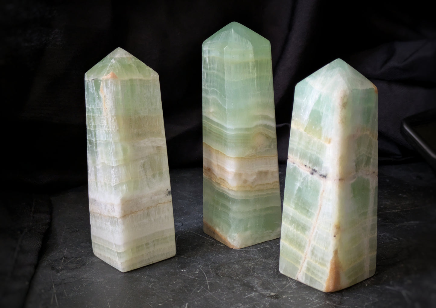 Pistachio Calcite Obelisk