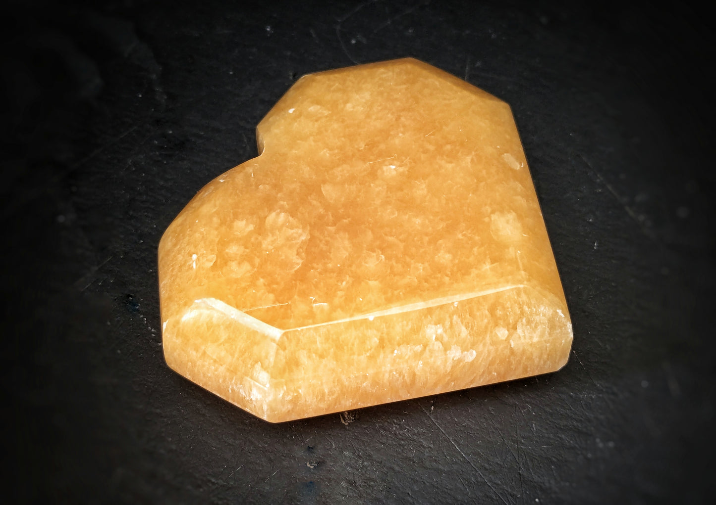 Orange Calcite Heart 2