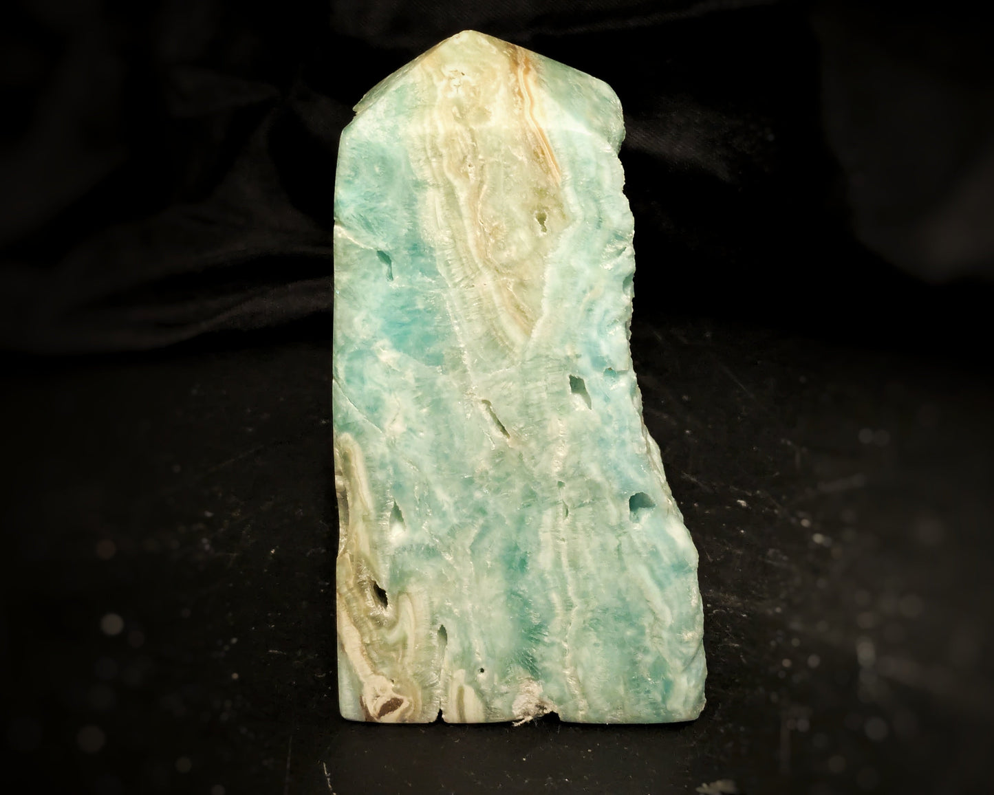 Blue Aragonite Drusy Obelisk 4