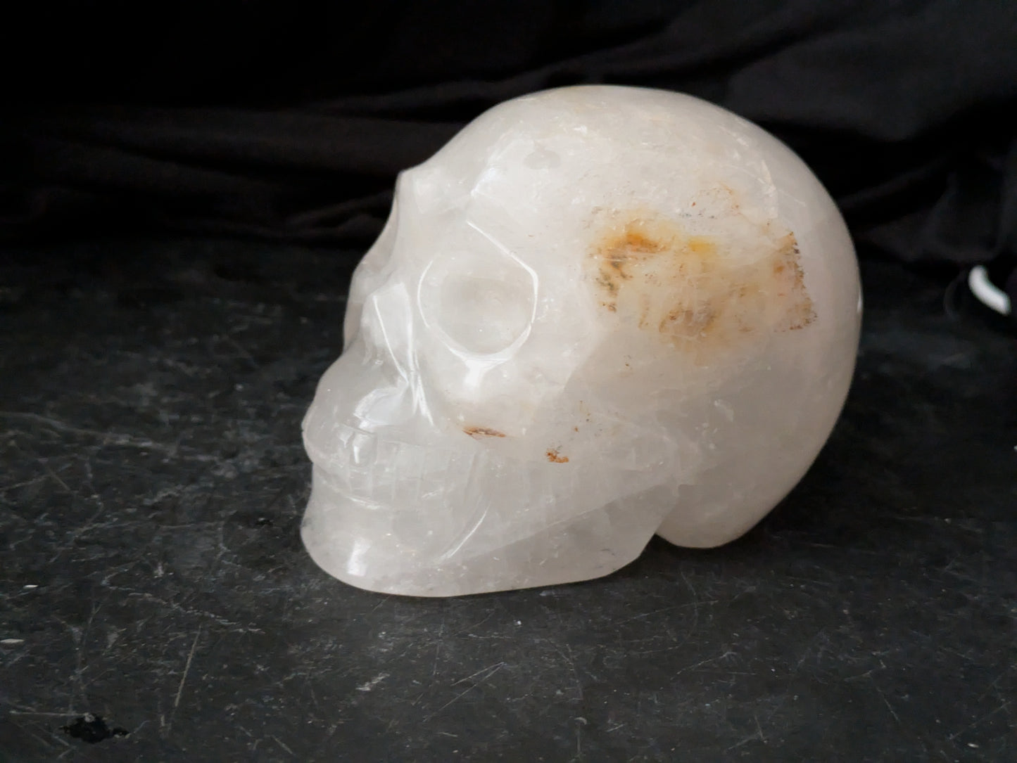 Clear Quartz Skull Carving
