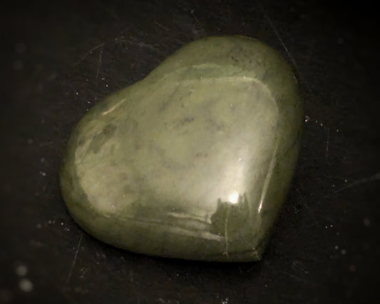 Green Serpentine Heart