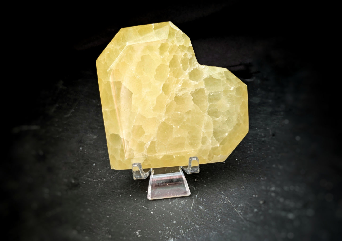 Lemon Calcite Small Heart 2