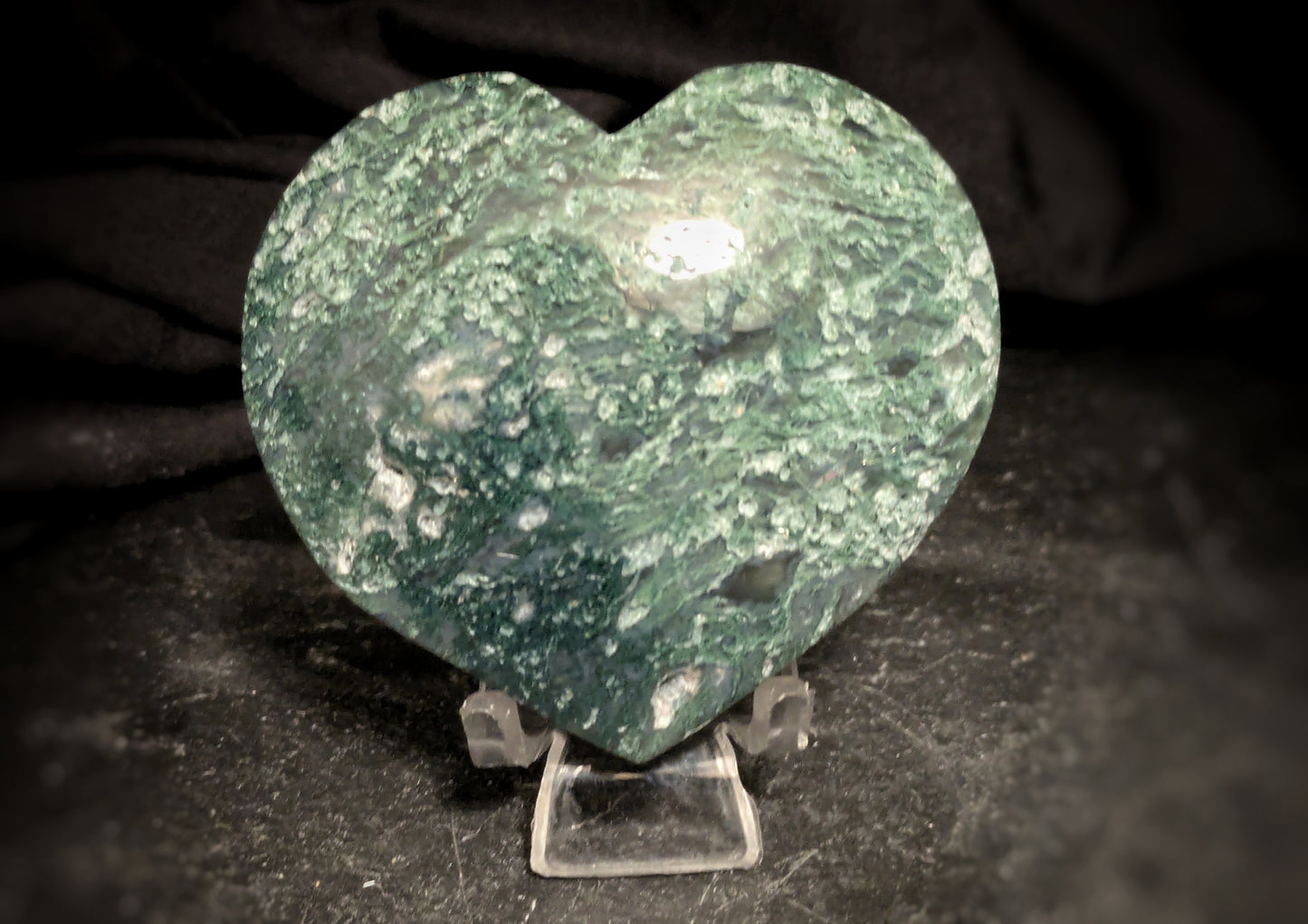 Moss Agate Heart