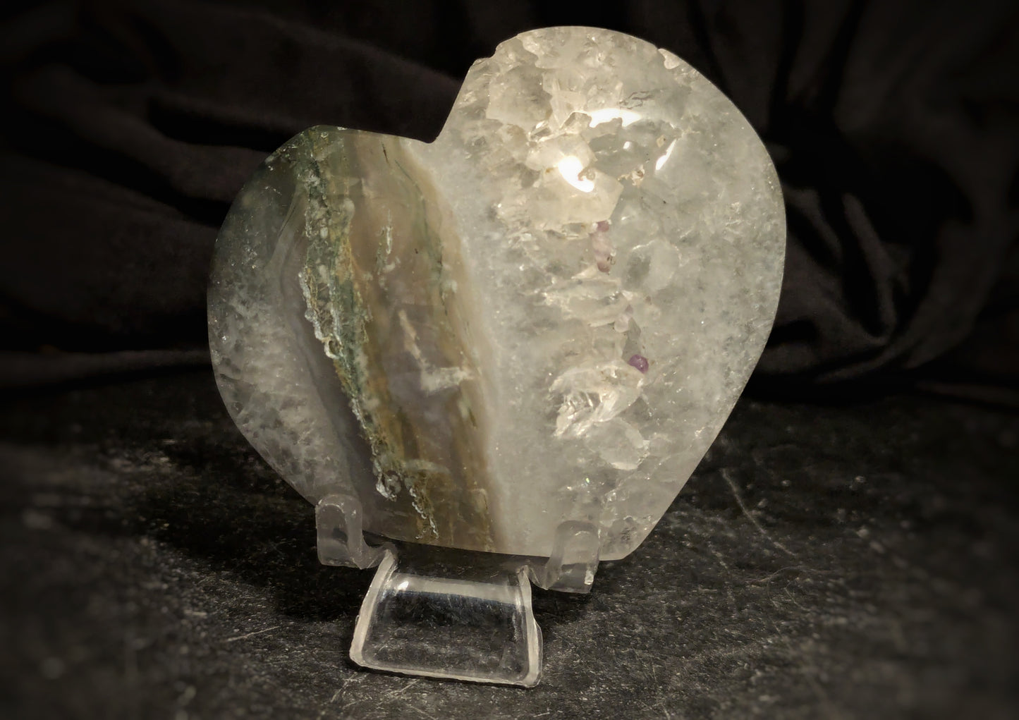 Moss Agate Heart