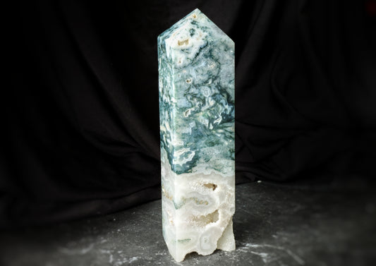 Moss Agate Obelisk 6
